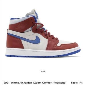 Women Air Jordan 1 Zoom Comfort Redstone Sneakers